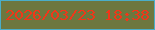 文字の大きさ：5、枠の色：4aaec9、背景の色：6d773f、文字の色：f13619 無料ブログパーツのブログ時計