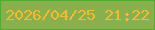 文字の大きさ：2、枠の色：4aaf2d、背景の色：88b04c、文字の色：f9bb2d 無料ブログパーツのブログ時計