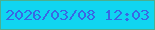 文字の大きさ：5、枠の色：4aaf90、背景の色：10d5f1、文字の色：3868e4 無料ブログパーツのブログ時計