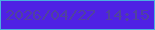文字の大きさ：4、枠の色：4aafe0、背景の色：4f21e4、文字の色：50429f 無料ブログパーツのブログ時計