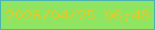 文字の大きさ：1、枠の色：4ab2af、背景の色：8fe461、文字の色：d9ce2b 無料ブログパーツのブログ時計