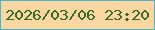 文字の大きさ：2、枠の色：4ab5cd、背景の色：fad6a0、文字の色：346b27 無料ブログパーツのブログ時計