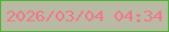 文字の大きさ：5、枠の色：4ab62b、背景の色：b9baa3、文字の色：f47487 無料ブログパーツのブログ時計