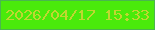 文字の大きさ：1、枠の色：4ab64f、背景の色：4aea0b、文字の色：bfd731 無料ブログパーツのブログ時計