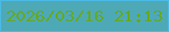 文字の大きさ：5、枠の色：4abae5、背景の色：4ea9b7、文字の色：65a921 無料ブログパーツのブログ時計