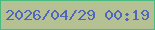 文字の大きさ：2、枠の色：4abb80、背景の色：b6c193、文字の色：5066bc 無料ブログパーツのブログ時計