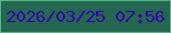 文字の大きさ：1、枠の色：4abb82、背景の色：24664f、文字の色：3304b0 無料ブログパーツのブログ時計