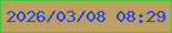 文字の大きさ：2、枠の色：4abd36、背景の色：bca05e、文字の色：223ef3 無料ブログパーツのブログ時計