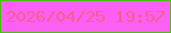 文字の大きさ：3、枠の色：4ac011、背景の色：fc60f3、文字の色：f0618e 無料ブログパーツのブログ時計