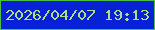 文字の大きさ：1、枠の色：4ac042、背景の色：0621d6、文字の色：b2dd84 無料ブログパーツのブログ時計
