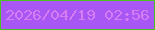 文字の大きさ：2、枠の色：4ac220、背景の色：a957f4、文字の色：d77df3 無料ブログパーツのブログ時計