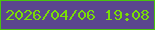 文字の大きさ：3、枠の色：4ac40d、背景の色：5b468e、文字の色：7add07 無料ブログパーツのブログ時計