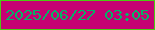 文字の大きさ：5、枠の色：4acb13、背景の色：c50273、文字の色：04b367 無料ブログパーツのブログ時計