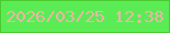文字の大きさ：2、枠の色：4acb30、背景の色：5bec55、文字の色：f1b3a8 無料ブログパーツのブログ時計