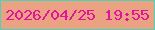 文字の大きさ：1、枠の色：4ad3b9、背景の色：eba282、文字の色：e2149c 無料ブログパーツのブログ時計