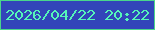 文字の大きさ：4、枠の色：4ad68b、背景の色：3245b9、文字の色：55f5b9 無料ブログパーツのブログ時計