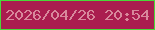 文字の大きさ：1、枠の色：4ad839、背景の色：aa1d4f、文字の色：d8889c 無料ブログパーツのブログ時計