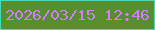 文字の大きさ：4、枠の色：4ad9b4、背景の色：588f2e、文字の色：d67afe 無料ブログパーツのブログ時計