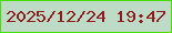 文字の大きさ：2、枠の色：4add03、背景の色：bddbc6、文字の色：8e1e1d 無料ブログパーツのブログ時計