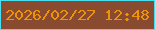文字の大きさ：3、枠の色：4adff0、背景の色：884b2f、文字の色：ef9207 無料ブログパーツのブログ時計