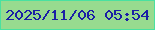 文字の大きさ：4、枠の色：4ae1a0、背景の色：98db8f、文字の色：1b1fa5 無料ブログパーツのブログ時計