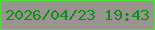文字の大きさ：2、枠の色：4ae23b、背景の色：9a948e、文字の色：118d1f 無料ブログパーツのブログ時計