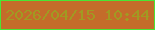 文字の大きさ：2、枠の色：4ae434、背景の色：c46c2a、文字の色：a19a22 無料ブログパーツのブログ時計