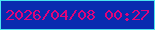 文字の大きさ：5、枠の色：4ae4ef、背景の色：092bb0、文字の色：df047b 無料ブログパーツのブログ時計