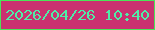 文字の大きさ：5、枠の色：4ae558、背景の色：ca3170、文字の色：4feda8 無料ブログパーツのブログ時計