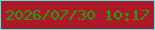 文字の大きさ：2、枠の色：4ae9ea、背景の色：ae1928、文字の色：1ca21a 無料ブログパーツのブログ時計