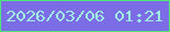 文字の大きさ：1、枠の色：4aea74、背景の色：7c6de6、文字の色：9eeee2 無料ブログパーツのブログ時計