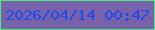 文字の大きさ：4、枠の色：4aea85、背景の色：7863aa、文字の色：1f49ef 無料ブログパーツのブログ時計