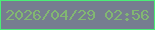 文字の大きさ：2、枠の色：4aed77、背景の色：767d90、文字の色：82b772 無料ブログパーツのブログ時計