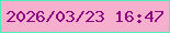 文字の大きさ：3、枠の色：4aefb8、背景の色：f6b0cd、文字の色：8f077f 無料ブログパーツのブログ時計