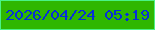 文字の大きさ：1、枠の色：4af387、背景の色：2fb701、文字の色：062fd8 無料ブログパーツのブログ時計