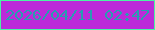 文字の大きさ：4、枠の色：4af4a3、背景の色：bc2ad9、文字の色：279db1 無料ブログパーツのブログ時計