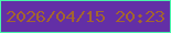 文字の大きさ：2、枠の色：4af4ab、背景の色：632fa6、文字の色：a2652f 無料ブログパーツのブログ時計