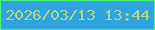 文字の大きさ：3、枠の色：4af57d、背景の色：30a4e1、文字の色：aed886 無料ブログパーツのブログ時計