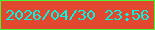 文字の大きさ：5、枠の色：4af633、背景の色：e1482f、文字の色：01f5df 無料ブログパーツのブログ時計