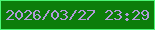 文字の大きさ：3、枠の色：4af675、背景の色：0c7d0a、文字の色：b09bd7 無料ブログパーツのブログ時計