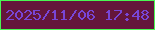 文字の大きさ：5、枠の色：4af753、背景の色：64163b、文字の色：7846d7 無料ブログパーツのブログ時計