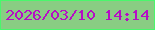 文字の大きさ：4、枠の色：4af76c、背景の色：89cd83、文字の色：b60ec5 無料ブログパーツのブログ時計