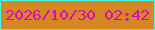 文字の大きさ：4、枠の色：4af8e7、背景の色：d58721、文字の色：da0cb6 無料ブログパーツのブログ時計