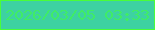 文字の大きさ：1、枠の色：4afd39、背景の色：3dd2a1、文字の色：3fec66 無料ブログパーツのブログ時計