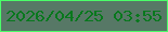 文字の大きさ：5、枠の色：4afd69、背景の色：577866、文字の色：08781d 無料ブログパーツのブログ時計
