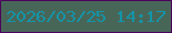 文字の大きさ：3、枠の色：4b015d、背景の色：486658、文字の色：1494a8 無料ブログパーツのブログ時計