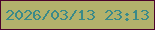 文字の大きさ：4、枠の色：4b022c、背景の色：b2b26c、文字の色：3a8a89 無料ブログパーツのブログ時計