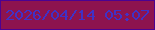文字の大きさ：5、枠の色：4b0292、背景の色：8d134f、文字の色：4031c7 無料ブログパーツのブログ時計