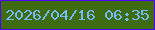 文字の大きさ：2、枠の色：4b02f8、背景の色：3f6b13、文字の色：73bcf7 無料ブログパーツのブログ時計
