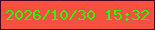 文字の大きさ：3、枠の色：4b031d、背景の色：f65140、文字の色：2ff802 無料ブログパーツのブログ時計